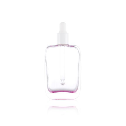 Pink Press Dropper Serum Glass Bottle high quality Cosmetic Skincare Packaging
